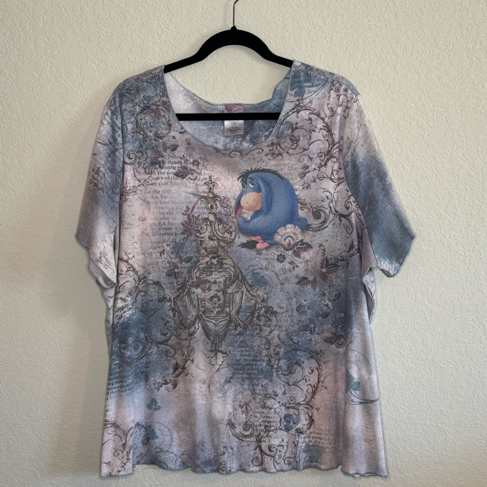 Disney Eeyore Purple Tee Shirt Top Size 4X (26W/28W)